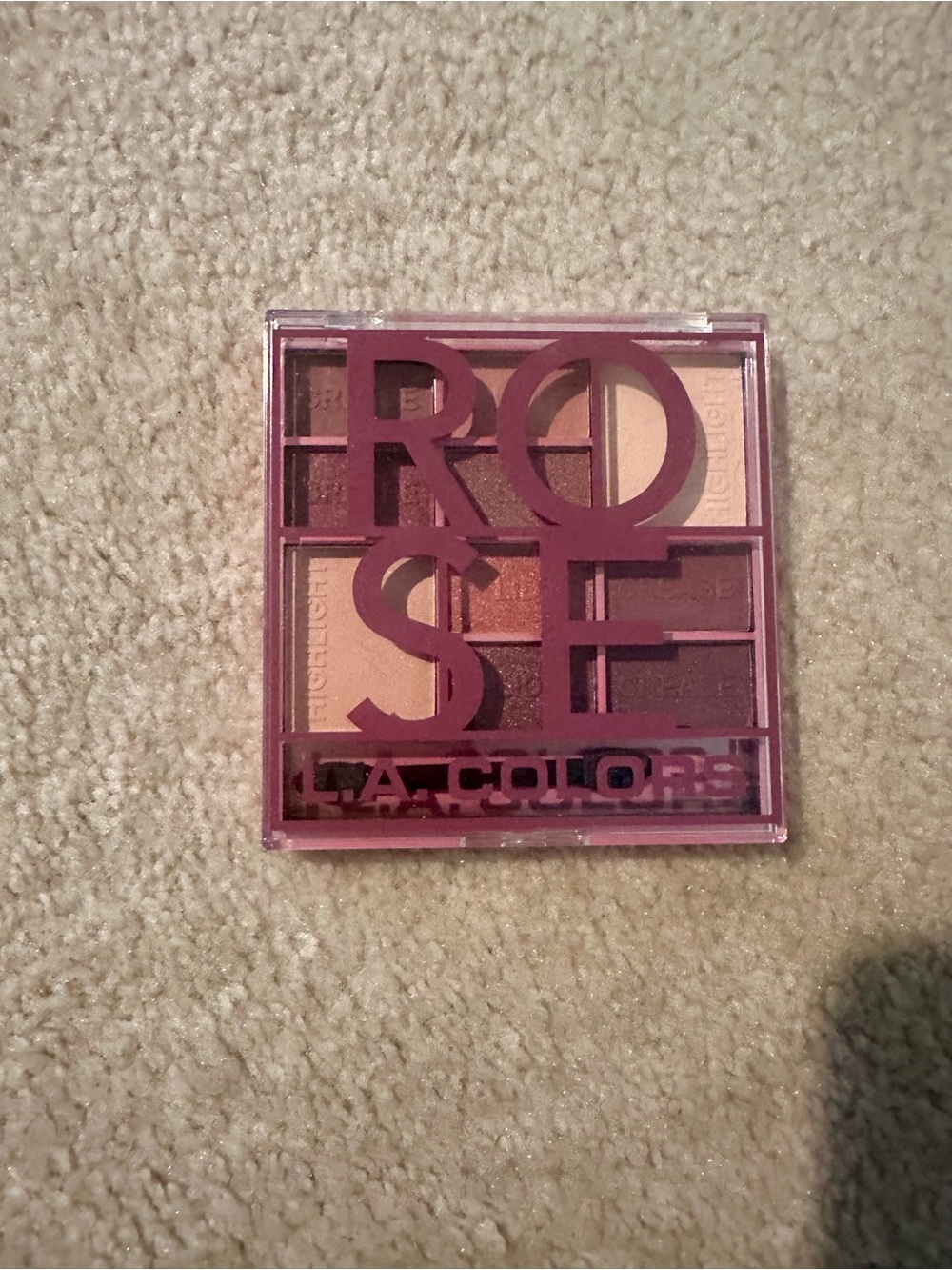 L.A. Colors Rose Eyeshadow Palette - Pink, Mauve, Champagne & Plum